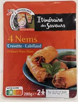 Mängden socker i Nems crevette cabillaud et sauce nuoc mam
