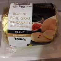 Mängden socker i Bloc de foie gras de canard avec morceau
