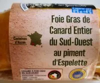 Mängden socker i Foie gras canard du Sud-Ouest au piment d'Espelette