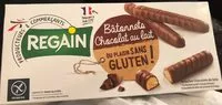 Mängden socker i Batonnets enrobés de chocolat au lait sans gluten