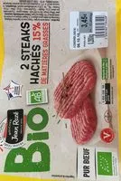 Mängden socker i 2 steaks hachés 15% MG