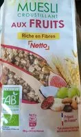 Mängden socker i Muesli croustillants aux fruits