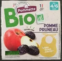Mängden socker i Pommette Bio pomme pruneau