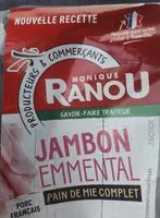 Mängden socker i Sandwich jambon emmental mayo - pain complet