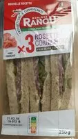 Mängden socker i Sandwich club trio - rosette cornichons
