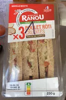 Mängden socker i Sandwichs au poulet
