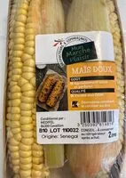 Mängden socker i Maïs doux