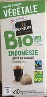 Mängden socker i Capsules Bio indonésie