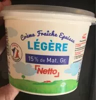 Mängden socker i Crème fraiche epaisse légère 15% Mat. Gr. Netto