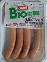 Mängden socker i Saucisse de strasbourg Bio