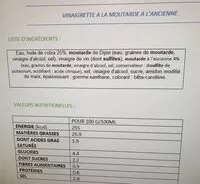 Mängden socker i Vinaigrette a la moutarde