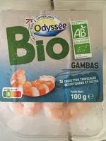 Mängden socker i Gambas, crevettes tropicales décortiquées Bio
