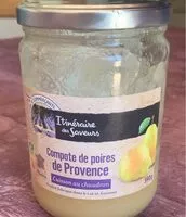 Mängden socker i Compote de poires de Provence