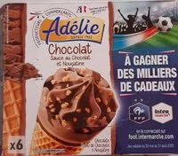 Mängden socker i Cône chocolat sauce chocolat et nougatine