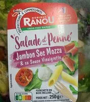 Mängden socker i Salade et penne jambon sec mozza