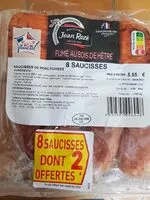 Mängden socker i Saucisses fumées bois de hêtre