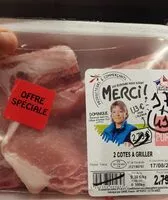 Mängden socker i 2 côtés échine à griller