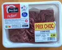 Mängden socker i Viande hachée 5%