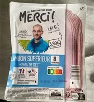 Mängden socker i Jambon supérieur -25% de del