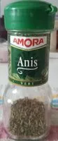 Mängden socker i Anis, 38 Grammes, Marque Amora