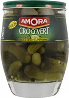 Mängden socker i Amora Croq'Vert Cornichons Extra-Fins Verre De Table 140g