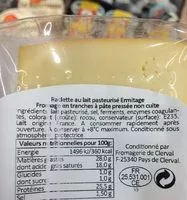 Mängden socker i Raclette de Franche Comte au lait cru tranchee ERMITAGE, 27%MG