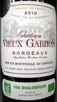 Mängden socker i Bordeaux AOC 2010 Bio Château Vieux Gabiran