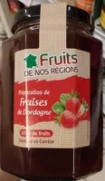 Mängden socker i Préparation de fraises de Dordogne