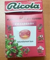 Mängden socker i Ricola cranberry