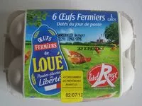 Mängden socker i 6 oeufs fermiers label rouge de