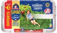 Mängden socker i 12 oeufs fermiers label rouge de loué + 3 offerts