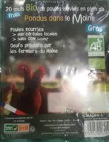 Mängden socker i 20 Oeufs bio de poules élevées en plein air