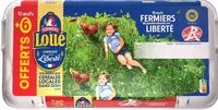 Mängden socker i 12 oeufs fermiers label rouge de loué + 6 offerts