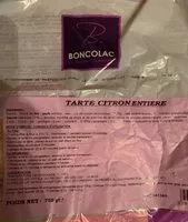 Mängden socker i Tarte citron entiere