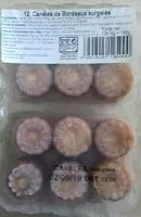 Mängden socker i 12 Cannelés de Bordeaux surgelés
