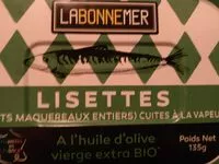 Mängden socker i Lisettes (petits maquereaux entiers) cuites à la vapeur