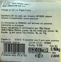 Mängden socker i Saint Marcellin au lait cru 18%mg