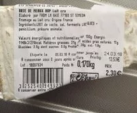 Mängden socker i Brie De Meaux Aop