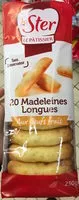 Mängden socker i 20 madeleines longues aux œufs frais
