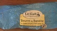 Mängden socker i Beurre de baratte doux