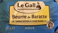Mängden socker i Beurre de baratte doux