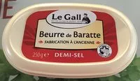 Mängden socker i Le Gall, Beurre de baratte demi sel, le beurrier de 250 g