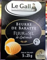 Mängden socker i Beurre de Baratte Fleur de Sel de Guérande