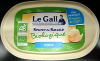 Mängden socker i Beurre de Baratte Biologique Doux