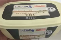 Mängden socker i Beurre de baratte cru Demi-Sel