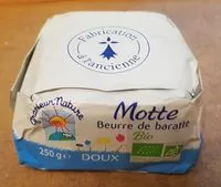 Mängden socker i Motte beurre de baratte BIO doux