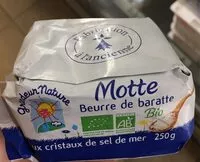 Mängden socker i Motte beurre de baratte BIO aux cristaux de sel de mer