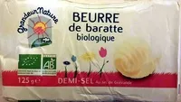 Mängden socker i Beurre de baratte biologique