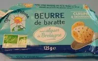 Mängden socker i Beurre de baratte biologique aux algues de Bretagne