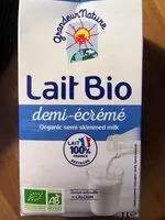 Mängden socker i Lait bio demi écrémé